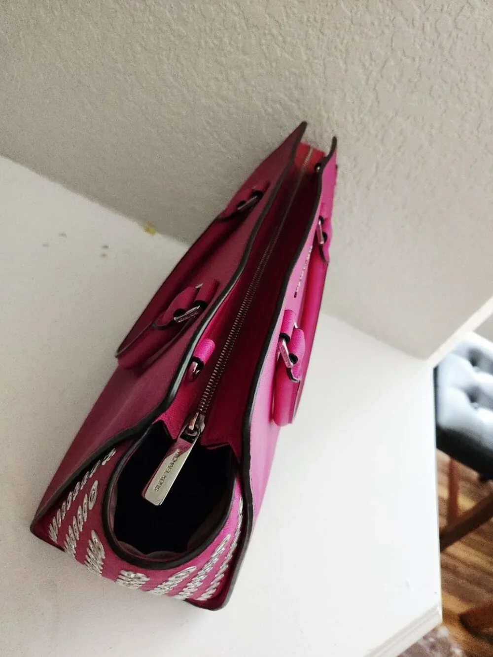 Michael Kors Pink Leather Tote Bag Purse